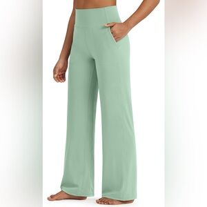 Mint Green Wide-Leg Women's Pants
